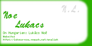 noe lukacs business card